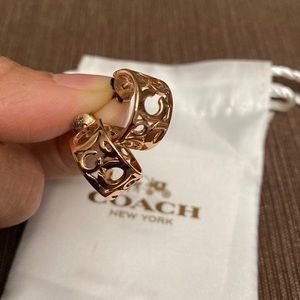 Coach Rosegold colored Huggie Earrings